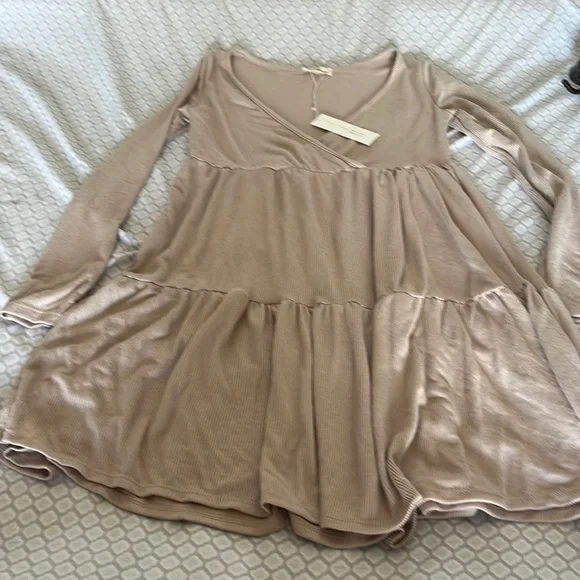 see you monday brown dress Ruched Mesh Midi Dress main image 1